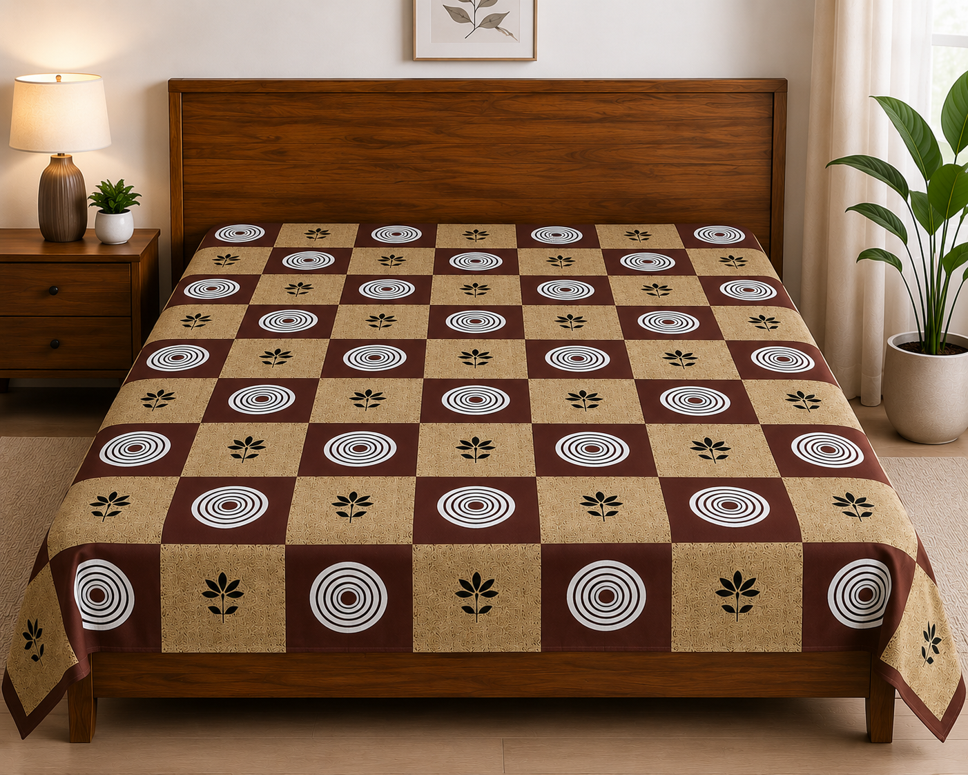 Spun cotton bedsheet