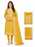 Mustard Floral Churidar Set