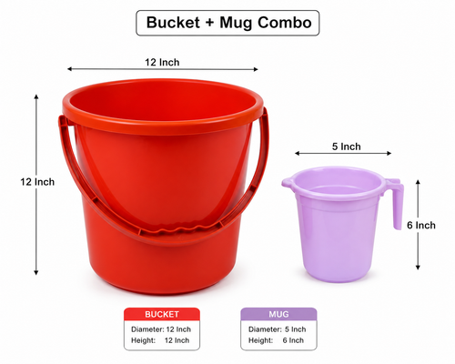Bucket with mug combo set