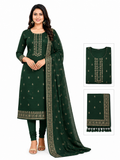 Bottle Green Straight-Cut Churidar Set